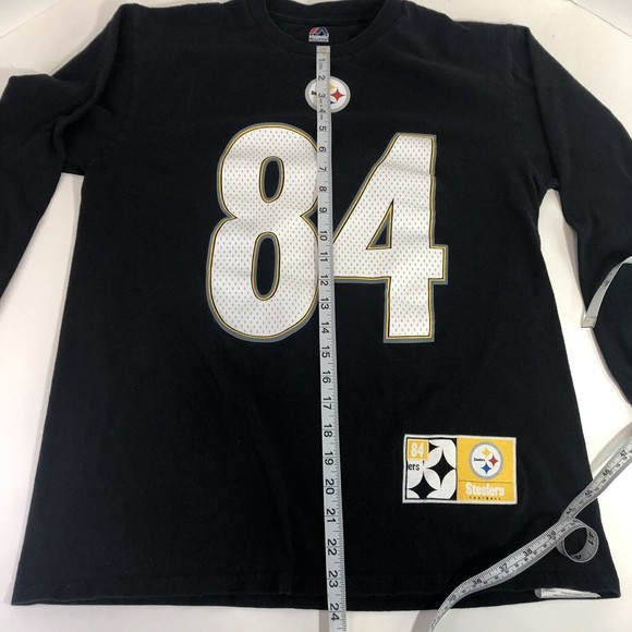 Antonio Brown Long Sleeve Shirt Medium, Black, Pittsburgh Steelers Majestic, #84 - Picture 6 of 8